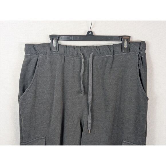 SP Active Cargo Sweatpants Drawstring Gray Men's Size XL - Picture 2 of 10